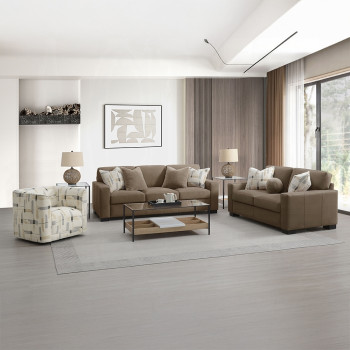 LV04530-2PC 2PC SETS Darya Sofa w/4 Pillows + Loveseat