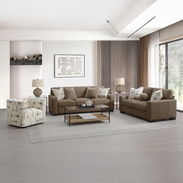 LV04530-2PC 2PC SETS Darya Sofa w/4 Pillows + Loveseat