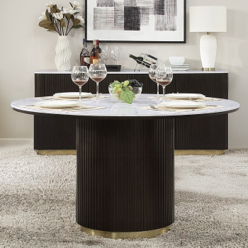 DN03950 Clayten Round Dining Table w/Marble