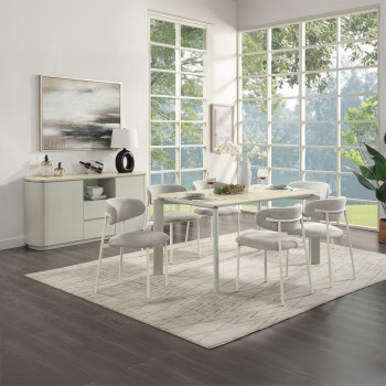 DN03105-7PC 7PC SETS Ingram Dining Table + 6 Side Chairs
