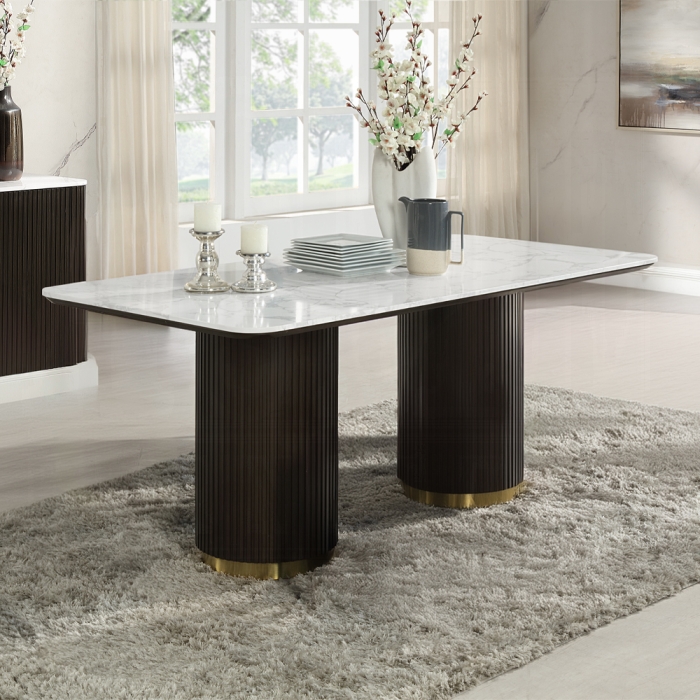 DN03940 Clayten Dining Table w/Marble Top