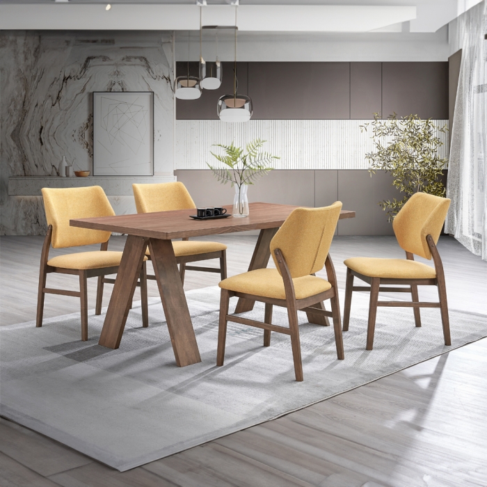 DN04195-5PC1 5PC SETS Sarha Dining Table + 4 Side Chairs