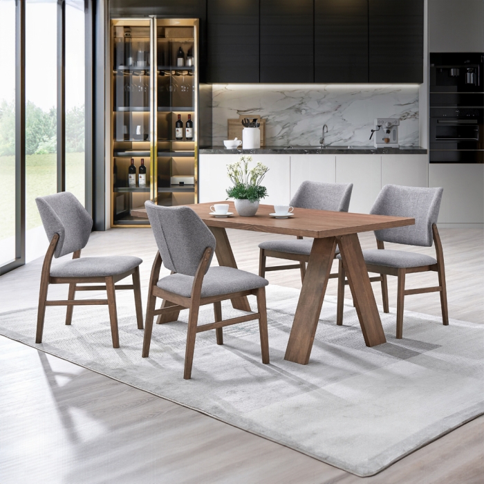 DN04195-5PC 5PC SETS Sarha Dining Table + 4 Side Chairs