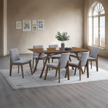 DN02925-7PC 7PC SETS Kaela Dining Table + 6 SIDE CHAIRS