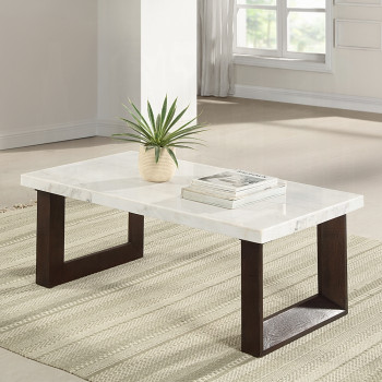 LV03205 Edwyn Coffee Table w/Marble Top