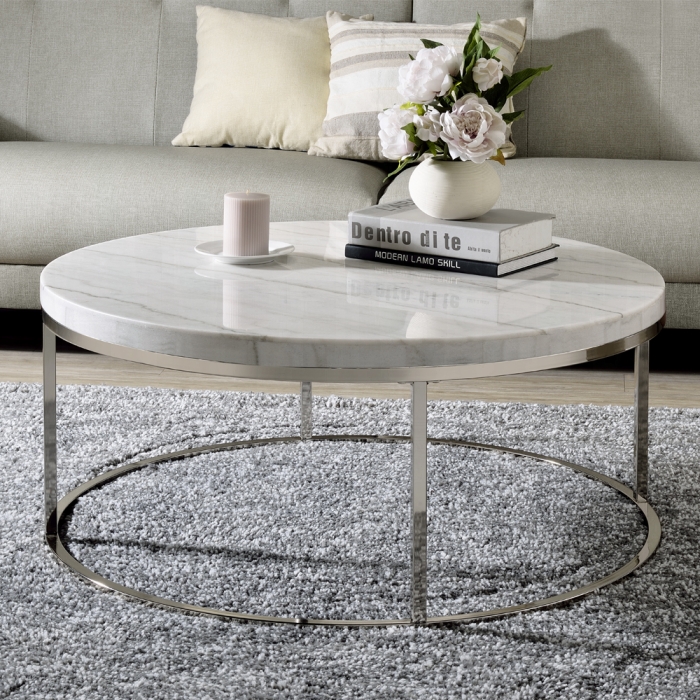 LV02795 Zaidee COFFEE TABLE W/MARBLE