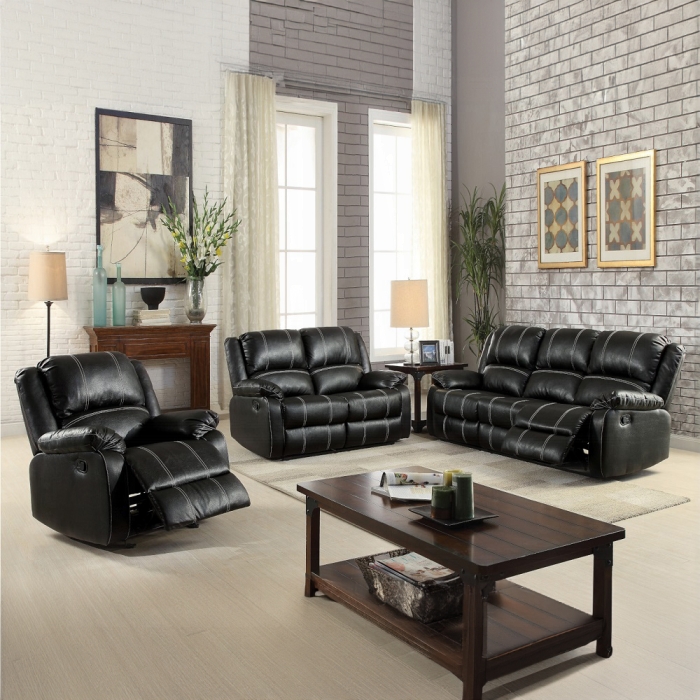 LV52285-3PC 3PC SETS Zuriel Motion Sofa + Loveseat + Recliner