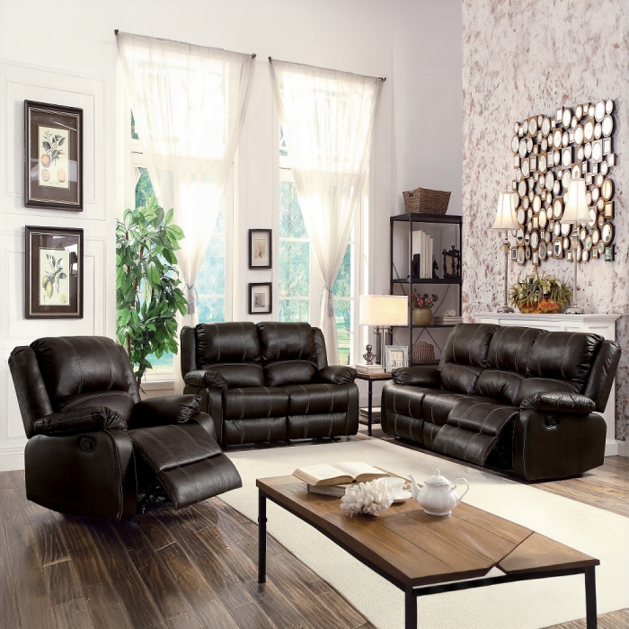 LV52280-3PC 3PC SETS Zuriel Motion Sofa + Loveseat + Recliner