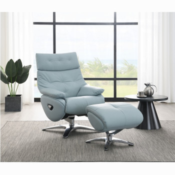 AC02990 Janella MOTION ACCENT CHAIR W/SWIVEL & OTTOMAN