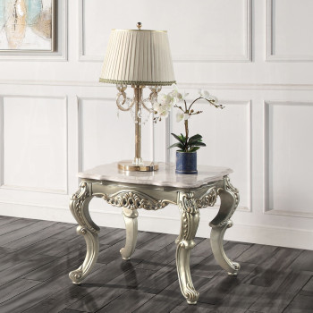 LV01784 Miliani End Table W/Marble Top