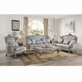 LV01780-2PC 2PC SETS Miliani Sofa W/5 Pillows + Loveseat