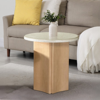 LV03006 Qwin End Table W/Marble Top