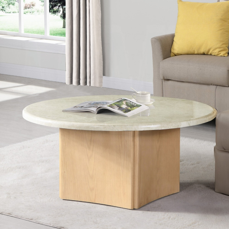LV03005 Qwin Coffee Table W/Marble Top