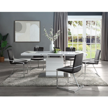 DN02143-DN02235*4 5PC SETS Kameryn Dining Table W/Leaf + 4 Side Chairs