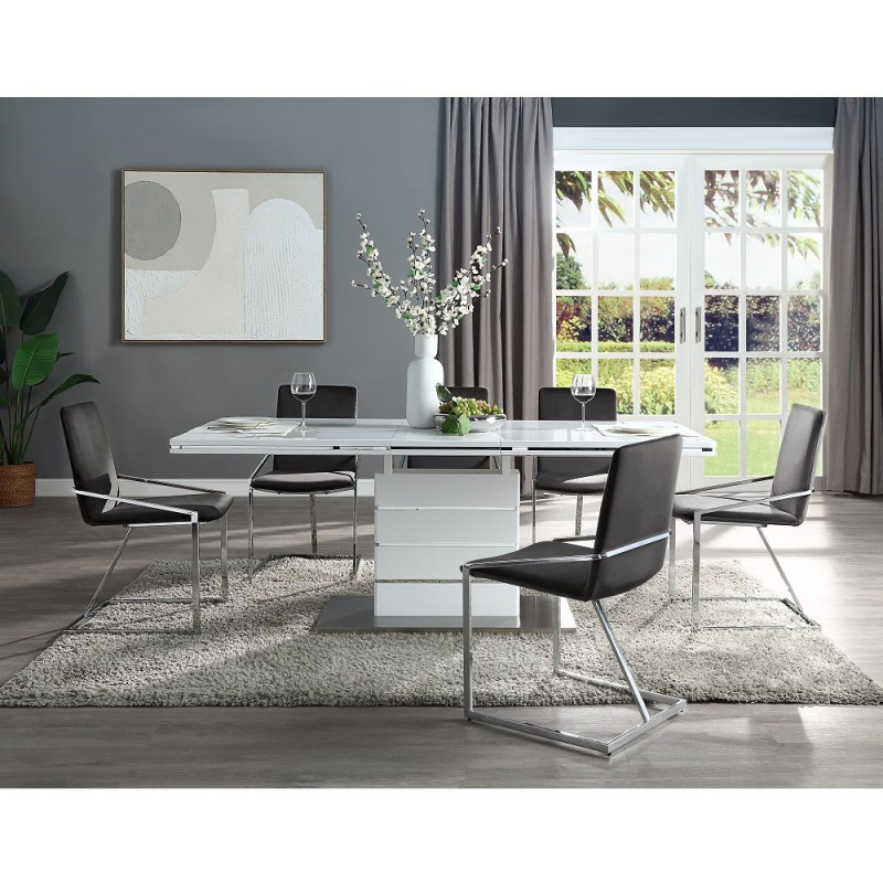 DN02143-DN02235*4 5PC SETS Kameryn Dining Table W/Leaf + 4 Side Chairs