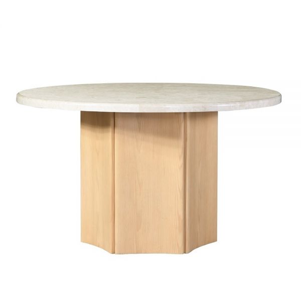 DN02875 Qwin Round Dining Table W/Marble Top