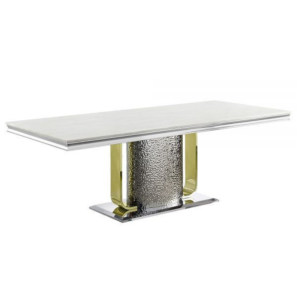 DN01952 Fadri Dining Table W/Engineering Stone Top & Pedestal Base