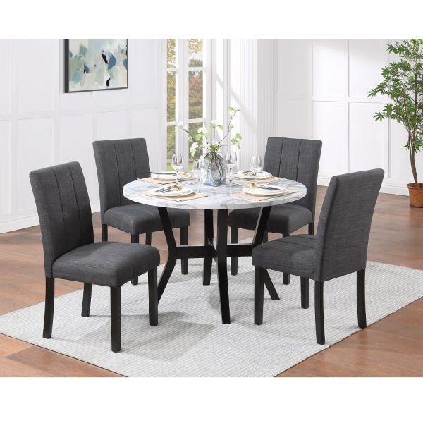 DN02014 Kusa 5PC Pack Dining Set W/Engineering Stone Top