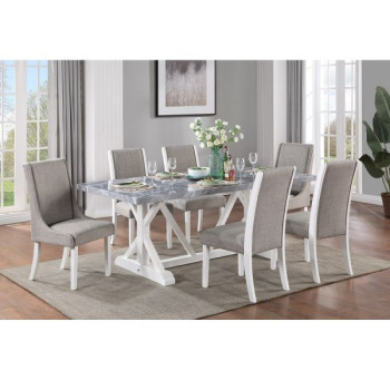 DN02159-7PC 7PC SETS Hollyn Dining Table W/Engineering Stone Top