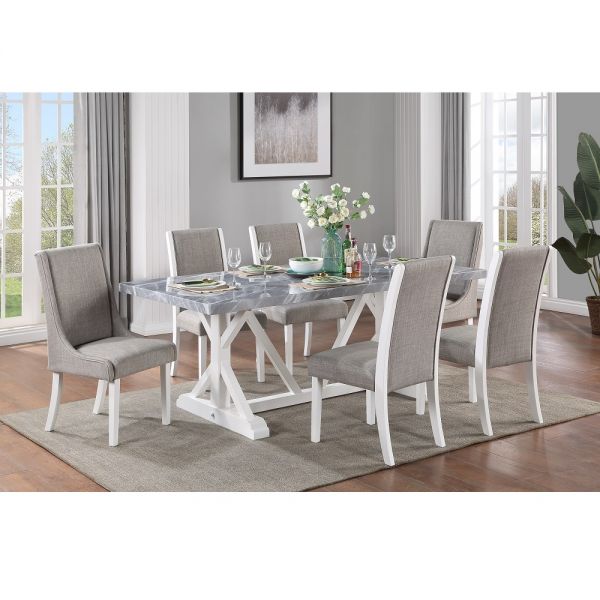 DN02159-7PC 7PC SETS Hollyn Dining Table W/Engineering Stone Top