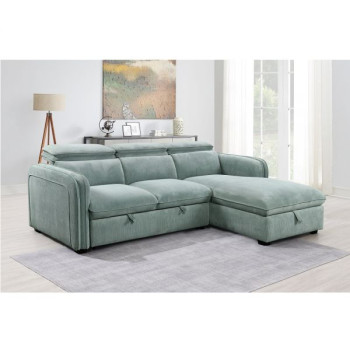 LV03190 Zavala Sectional Sofa W/Sleeper & Storage