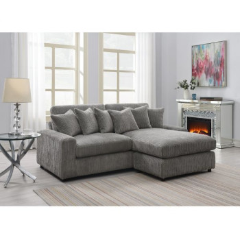LV01882 Tavia Reversible Sectional Sofa W/6 Pillows
