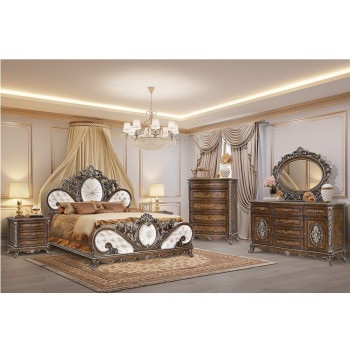 BD03062Q-4PC 4PC SETS Devany QUEEN BED
