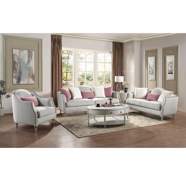 LV01499-2PC 2PC SETS Kasa Sofa W/5 Pillows + Loveseat