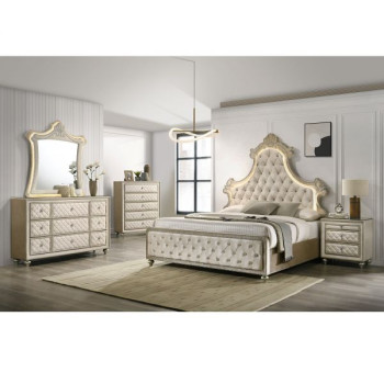 BD02335Q-4PC 4PC SETS Lucienne Queen Bed W/Led