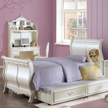 BD02426F-TR Pearl Full Bed + Trundle