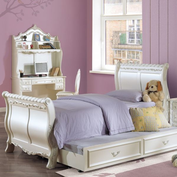 BD02426F-TR Pearl Full Bed + Trundle