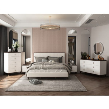 BD02027Q-4PC 4PC SETS Carena Queen Bed