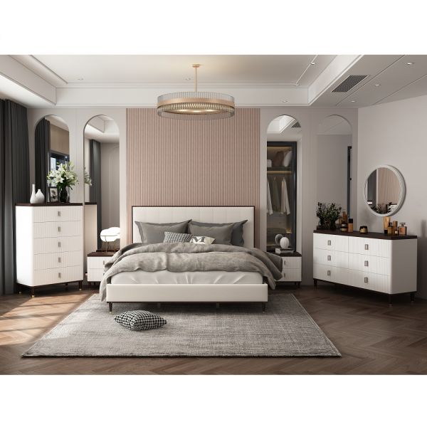 BD02027Q-4PC 4PC SETS Carena Queen Bed
