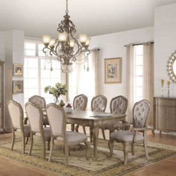 66050-9PC 9PC SETS Chelmsford Dining Table + 6 Side Chairs + 2 Arm Chairs
