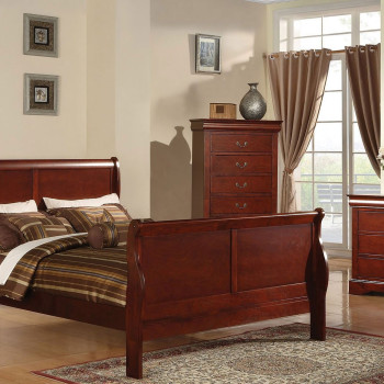 19520Q-4PC 4PC SETS Louis Philippe III Queen Bed