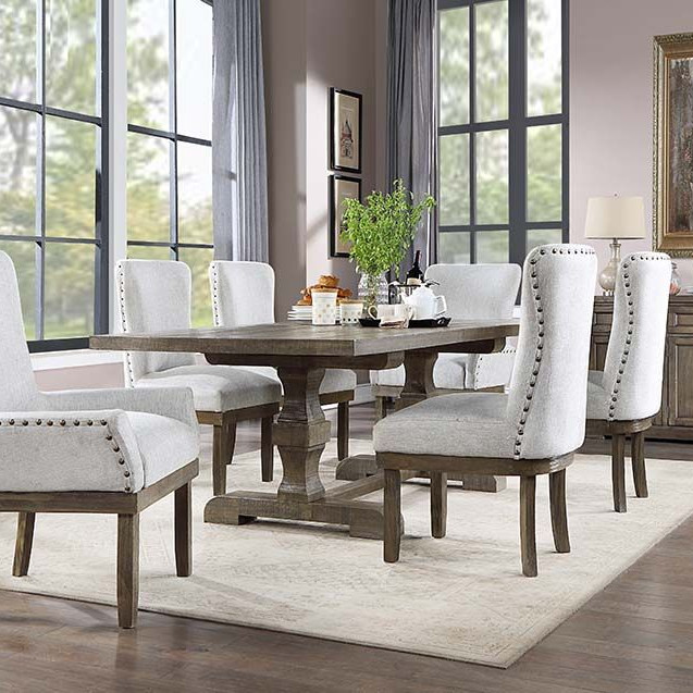 DN00950-7PC 7PC SETS Landon Dining Table + 2 Dining Chairs + 4 Side Chairs