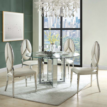 DN00715-5PC2 5PC SETS Noralie Dining Table + 4 Side Chairs (DN00930)