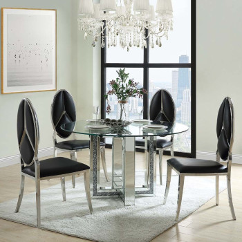 DN00715-5PC1 5PC SETS Noralie Dining Table + 4 Side Chairs (DN00929)