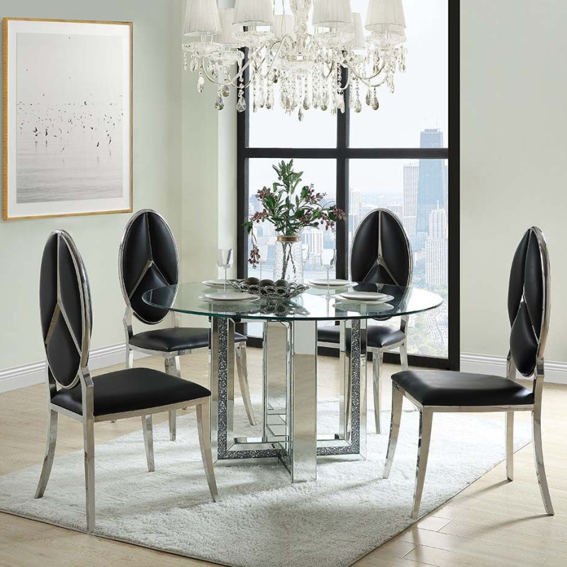 DN00715-5PC1 5PC SETS Noralie Dining Table + 4 Side Chairs (DN00929)