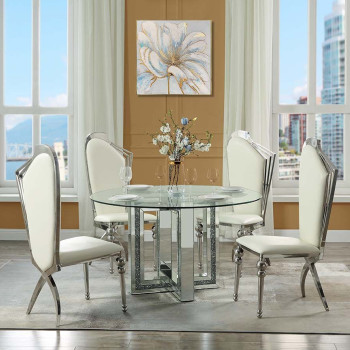 DN00715-5PC 5PC SETS Noralie Dining Table + 4 Side Chairs (DN00928)