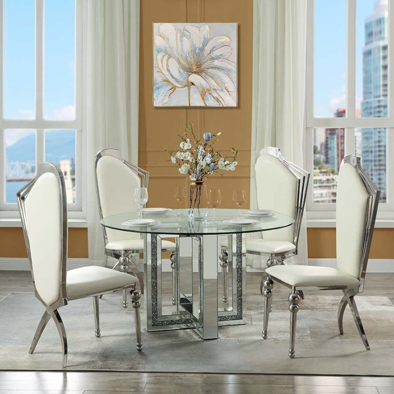 DN00715-5PC 5PC SETS Noralie Dining Table + 4 Side Chairs (DN00928)