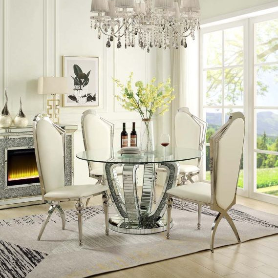 DN00717-5PC 5PC SETS Noralie Dining Table + 4 Side Chairs (DN00928)