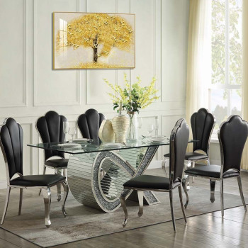 DN00719-7PC1 7PC SETS Noralie Dining Table + 6 Side Chairs (DN00927)