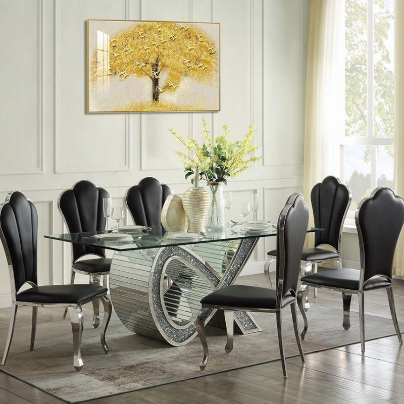 DN00719-7PC1 7PC SETS Noralie Dining Table + 6 Side Chairs (DN00927)