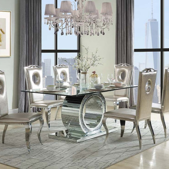 DN00720-7PC 7PC SETS Noralie Dining Table + 6 Side Chairs