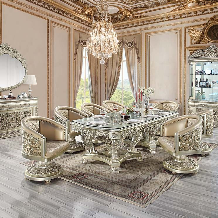 DN01208-9PC1 9PC SETS Sorina Dining Table + 8 Sorina Dining Chair (DN01220)