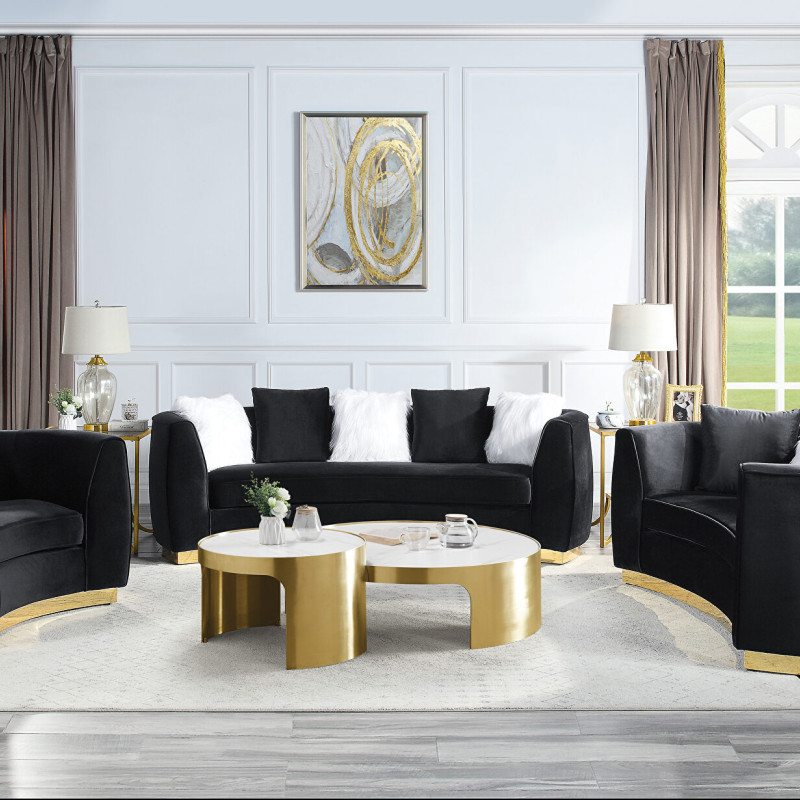 LV01045-2PC 2PC SETS Achelle Sofa + Loveseat