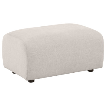 504958 Burnett Chenille Upholstered Ottoman Ivory