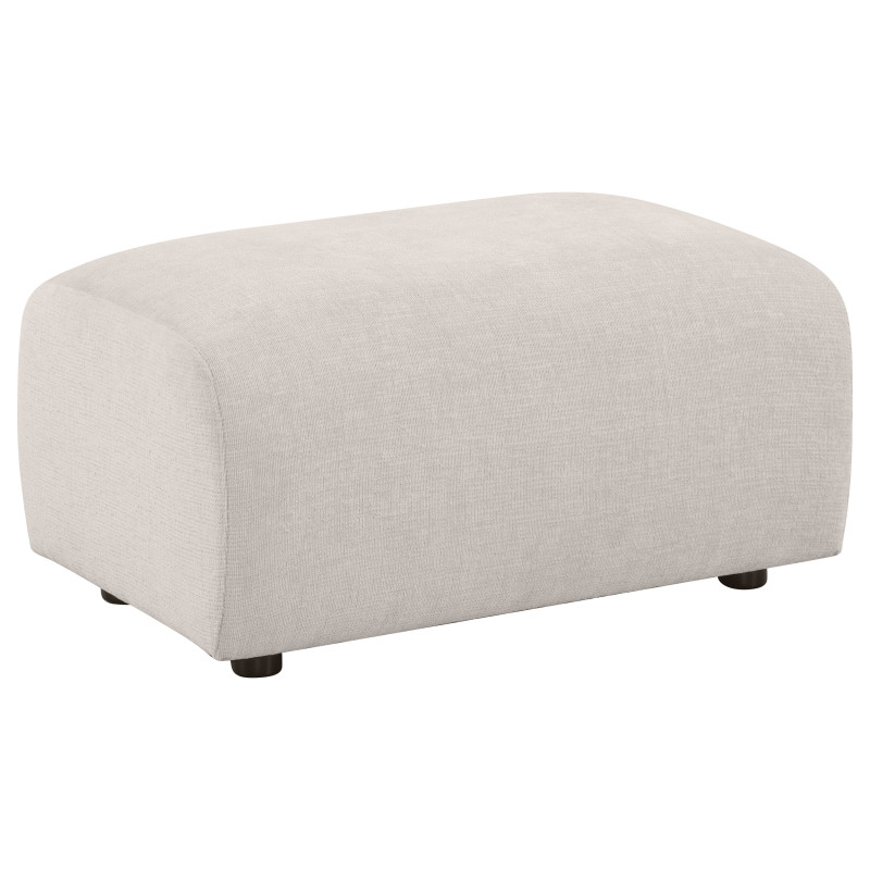 504958 Burnett Chenille Upholstered Ottoman Ivory