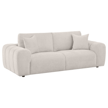 504955 Burnett Chenille Upholstered Wide Arm Sofa Ivory